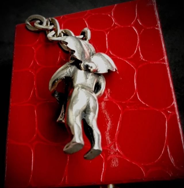 COLGANTE O LLAVERO PLATA FIGURA ANGEL