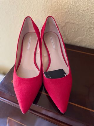 zapato salon rojo