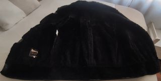 Exclusivo abrigo negro 100% piel oversize 