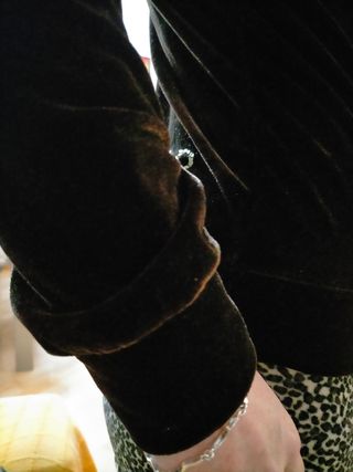 Jersey cuello alto de terciopelo