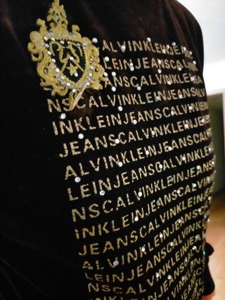 Jersey cuello alto de terciopelo