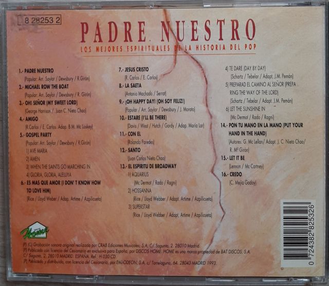 Cd PADRE NUESTRO. Los mejores espirituales del pop