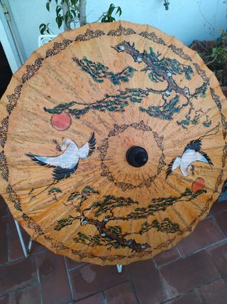 Paraguas de papel chino, antiguo 