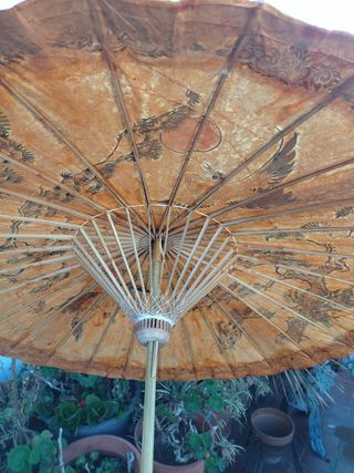 Paraguas de papel chino, antiguo 
