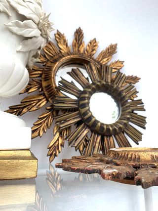 ESPEJO SOL DORADO MADERA