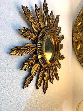 ESPEJO SOL DORADO MADERA