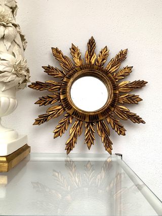 ESPEJO SOL DORADO MADERA