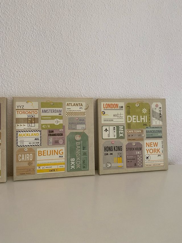 Cuadros decorativos triptico