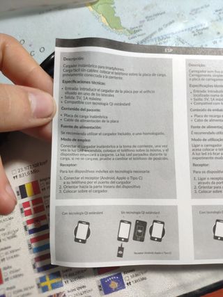 Cargador inalámbrico para teléfono
