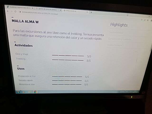 Malla técnica de chica sin estrenar