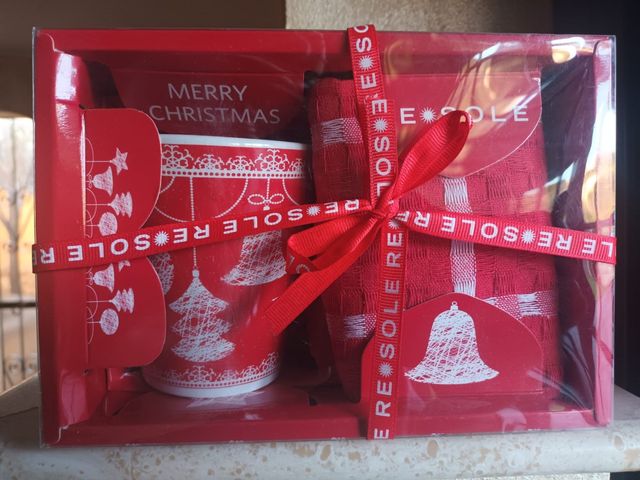 Set natalizio tazza e salvietta