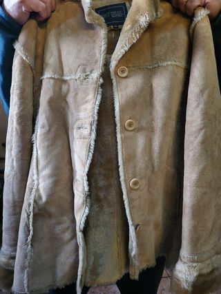 Abrigo de piel beige Easy Wear talla 42