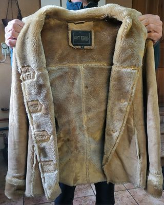 Abrigo de piel beige Easy Wear talla 42