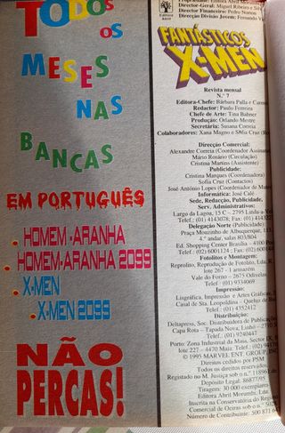 Lote marvel portugués  1996