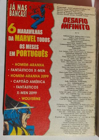 Lote marvel portugués  1996
