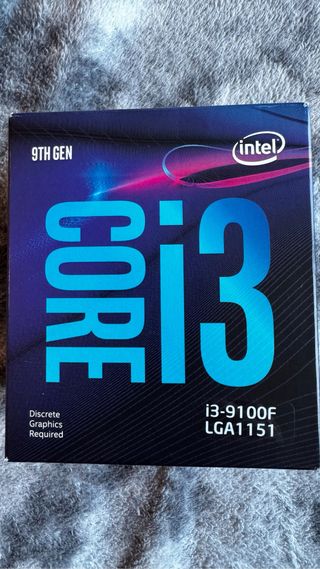 Procesador intel core i3-9100F 3.6GHz y disipador