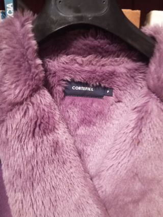 Chaqueta piel morada