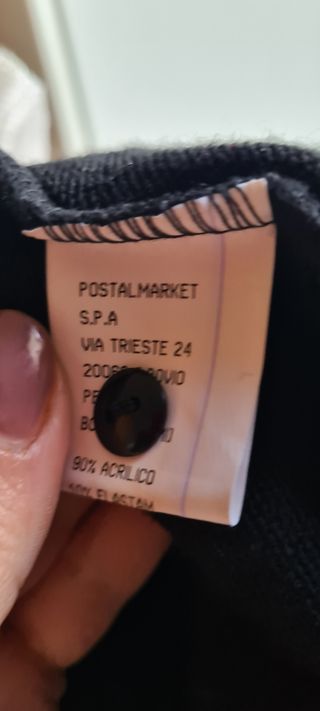 top nero e guanti leopardati vintage lana