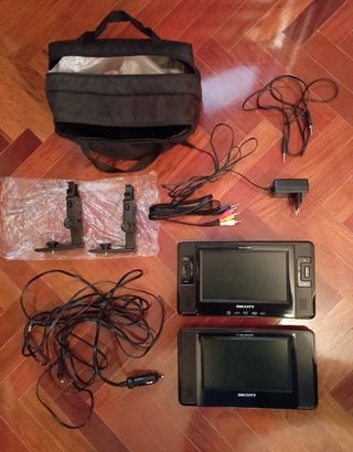 DVD doble pantalla portátil (coche o casa)