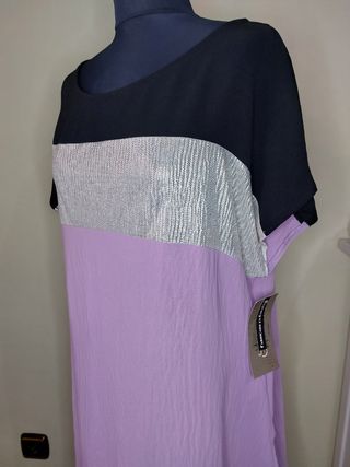 Blusa tejido fluido tricolor