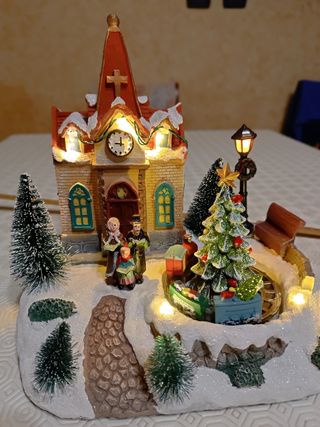 Casetta di Natale luminosa.