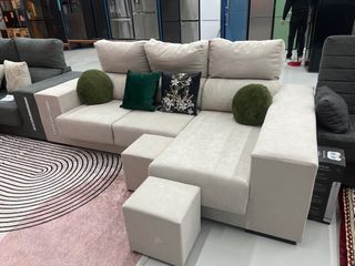 Sofa cheslong en oferta color beig