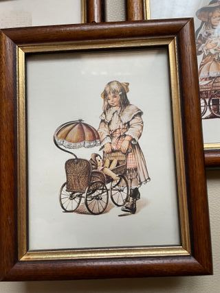 Set quadri stampe vintage - cornice in legno