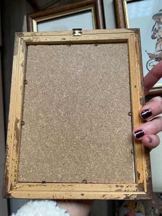 Set quadri stampe vintage - cornice in legno