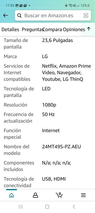 television tv LG 24”