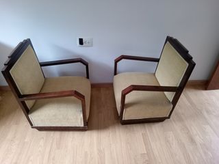 Par de sillones vintage retapizados
