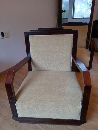 Par de sillones vintage retapizados