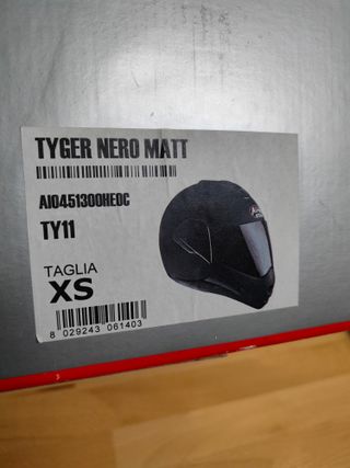 Casco Airoh Tyger Negro Mate Talla XS