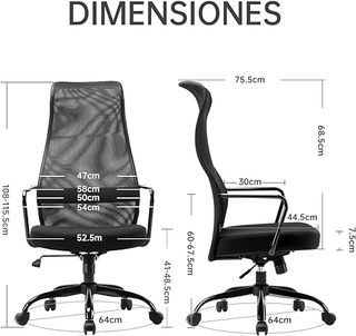 SIHOO M101C - Silla de oficina ergonómica de malla