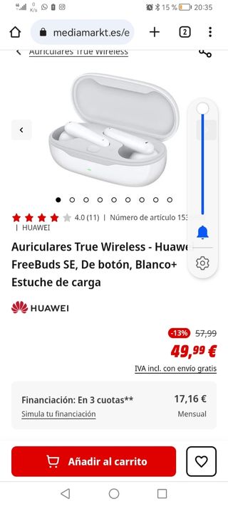 Huawei T0010C sólo cargador