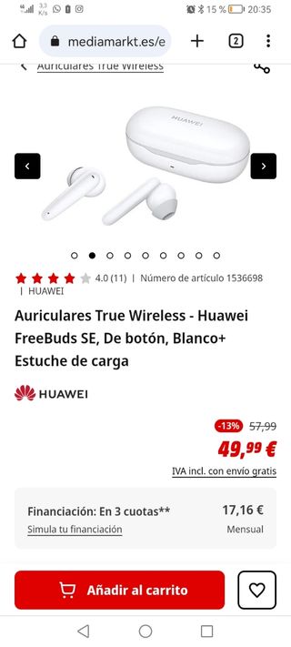 Huawei T0010C sólo cargador