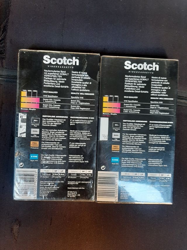 VHS vergini Scotch E120 e E180 sigillate