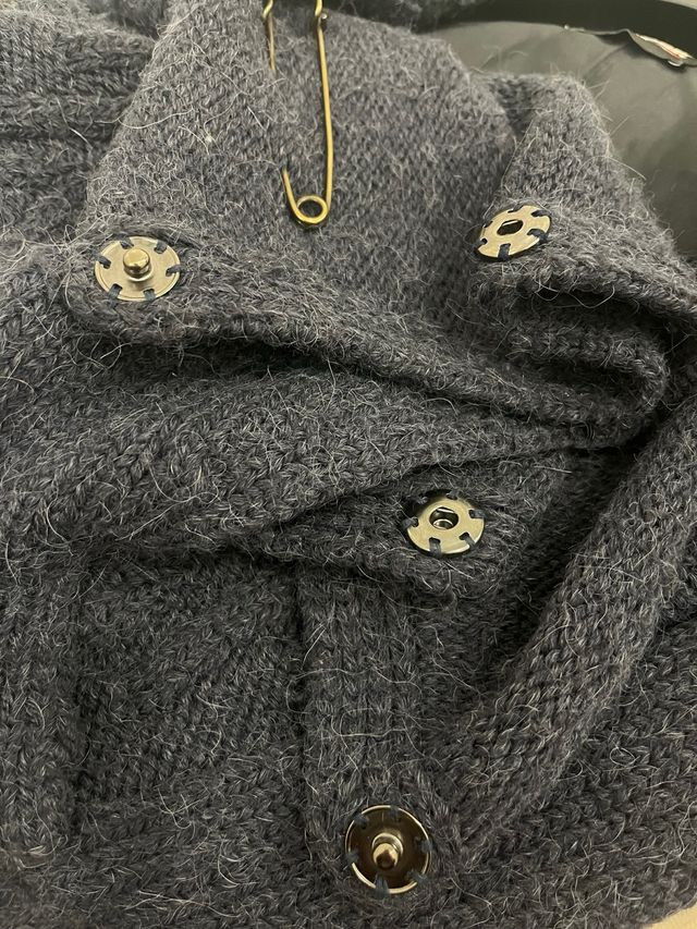 Cardigan giacca Blauer USA blu tartan in lana