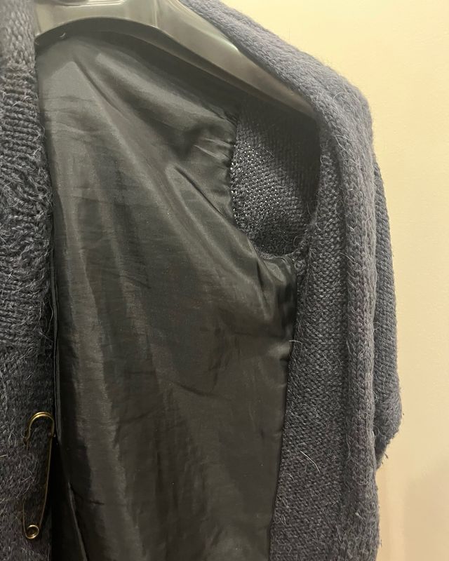 Cardigan giacca Blauer USA blu tartan in lana