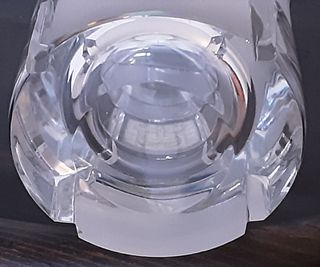 JARRÓN CRISTAL Y PLATA