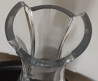 JARRÓN CRISTAL Y PLATA