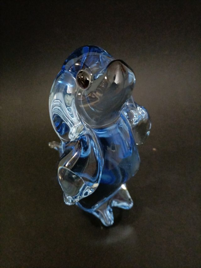 Escultura de cristal vintage Cav Cristal Genova.