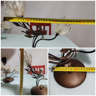 Juego 3 lámparas forja/metal