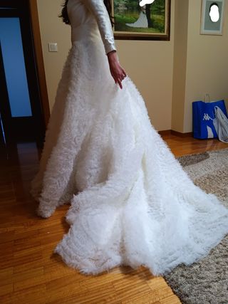 Vestido novia falda y corpiño independientes