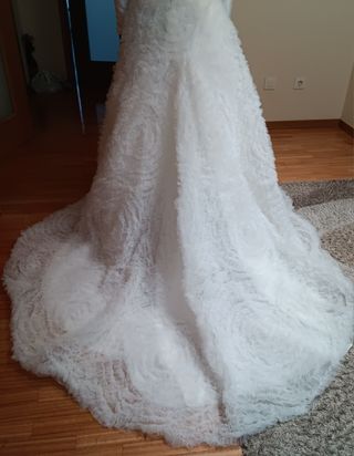 Vestido novia falda y corpiño independientes