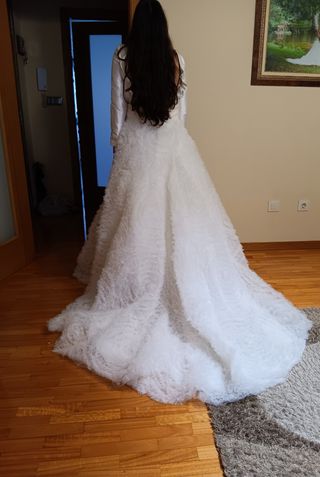 Vestido novia falda y corpiño independientes