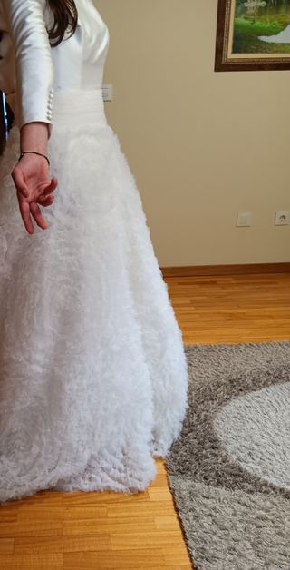 Vestido novia falda y corpiño independientes