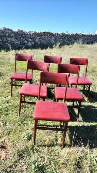 6 Sillas antiguas vintage 