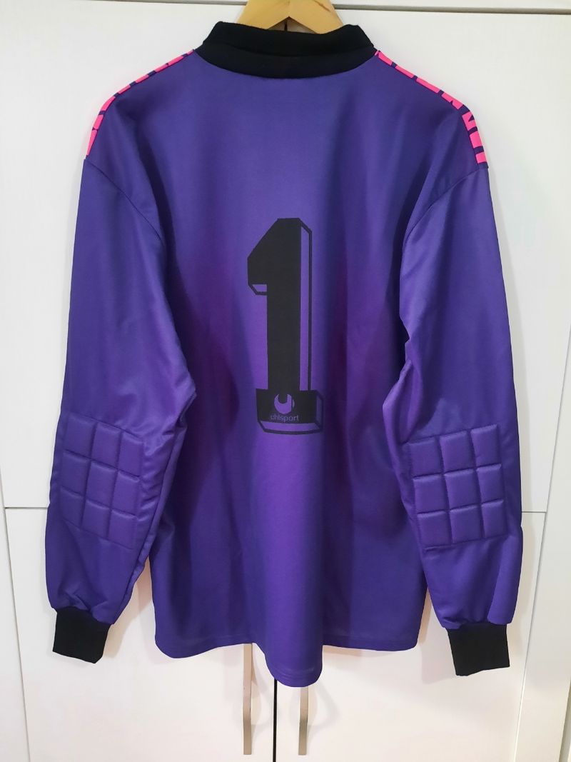 Camiseta Oficial De Portero Vintage Marca Uhlsport Talla L 54x73 Dorsal