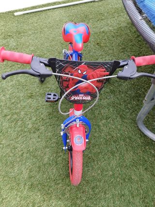 Bicicleta spiderman 14 pulgadas hot sale