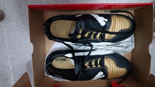Botas Futbol Puma Black White Gold 44